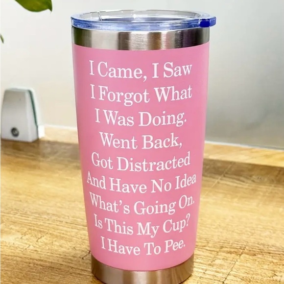 SARCASTIC 20oz Stainless Steel Insulated Tumble & Lid “I CAME I SAW I FORGOT…” - Picture 1 of 6